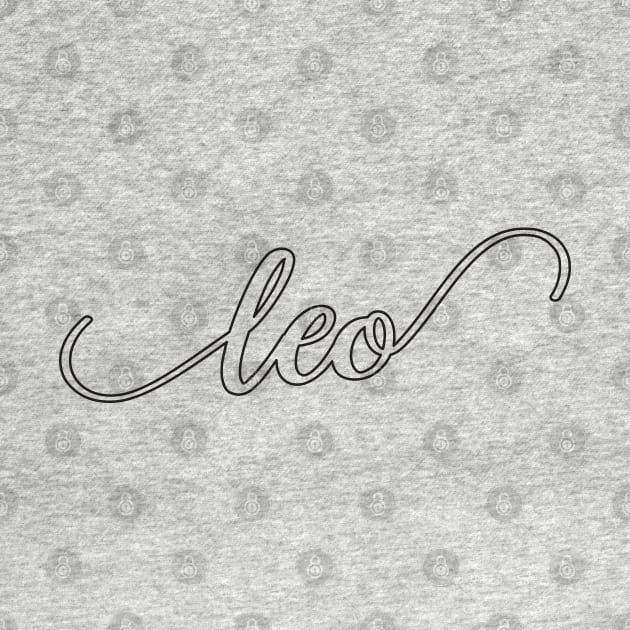 Leo Zodiac Script Sticker by aterkaderk